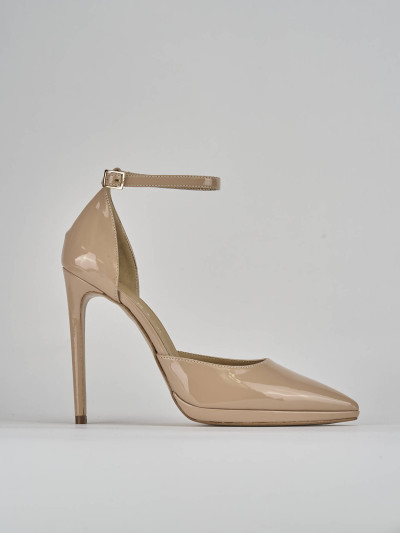 Décolleté e slingback tacco 11cm vernice rosa