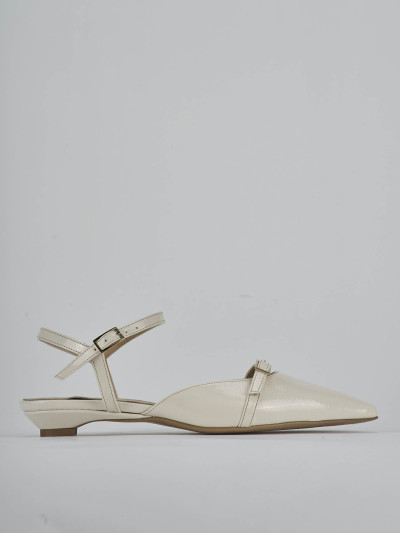 Ballerine tacco 2cm vernice bianco