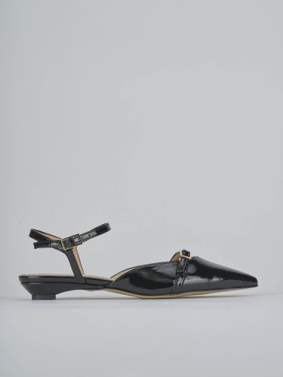 Ballerine tacco 2cm vernice nero