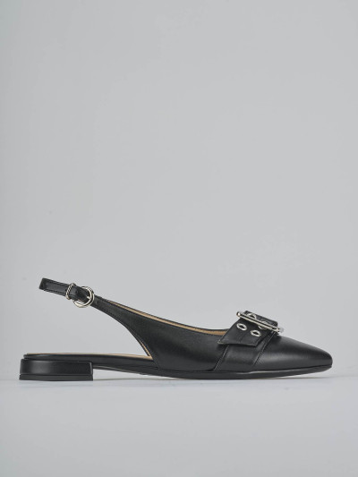 Ballerine tacco 1cm pelle nero