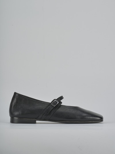 Ballerine tacco 1cm pelle nero