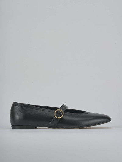 Ballerine tacco 1cm pelle nero