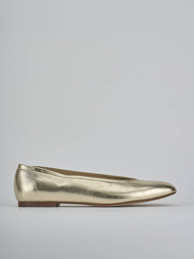 Ballerine tacco 1cm pelle oro