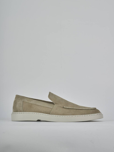 Mocassini camoscio beige