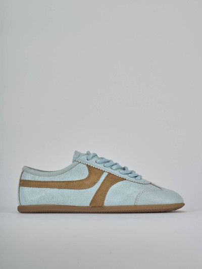 Sneakers pelle azzurro