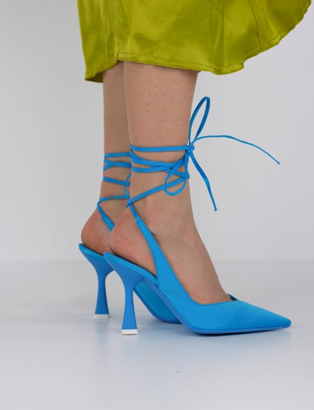 Light blue satin on sale pumps