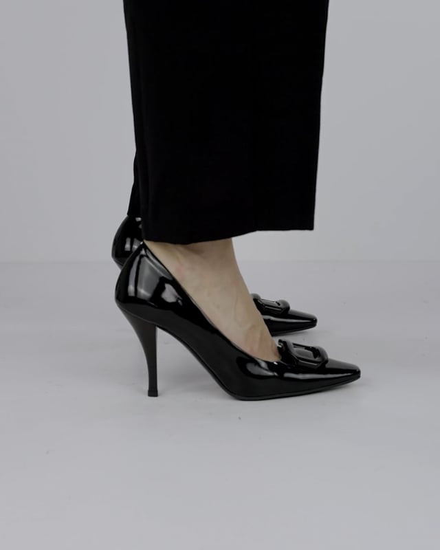 Pumps heel 9 cm black patent