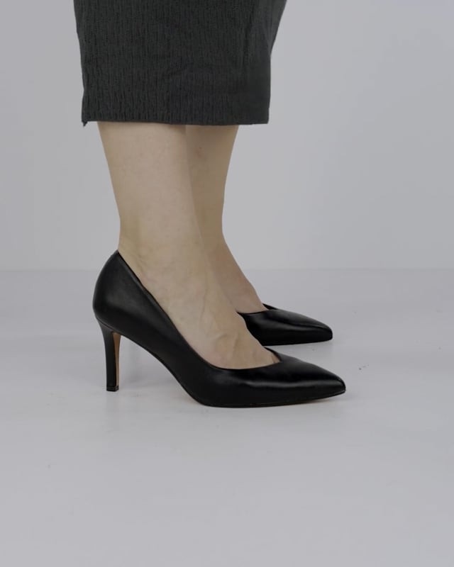 Pumps heel 7 cm black leather