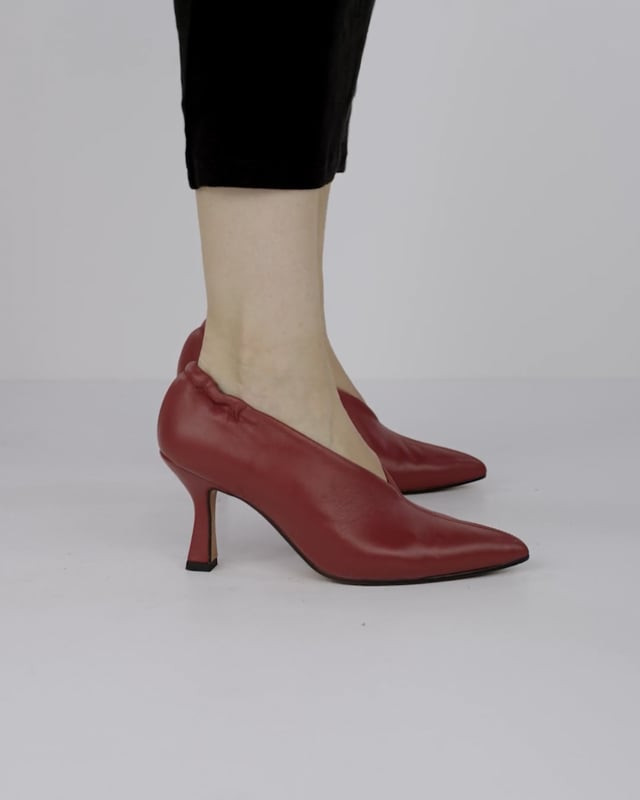 Pumps heel 7 cm red leather