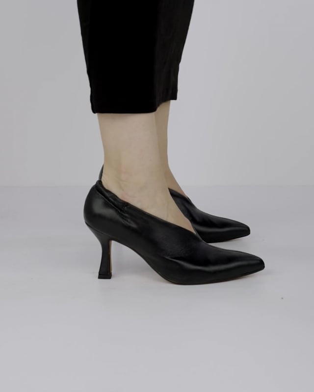 Pumps heel 7 cm black leather