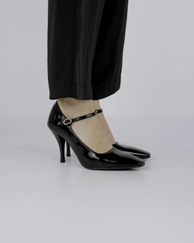 Pumps heel 9 cm black patent