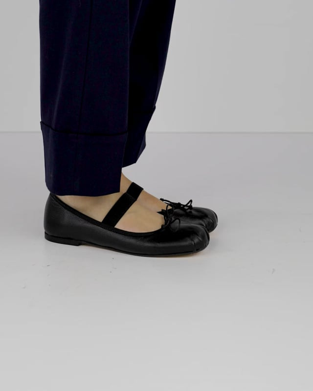 Ballerine tacco 1cm pelle nero