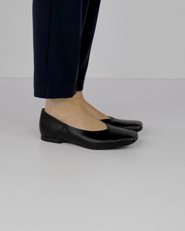 Ballerine tacco 1cm pelle nero