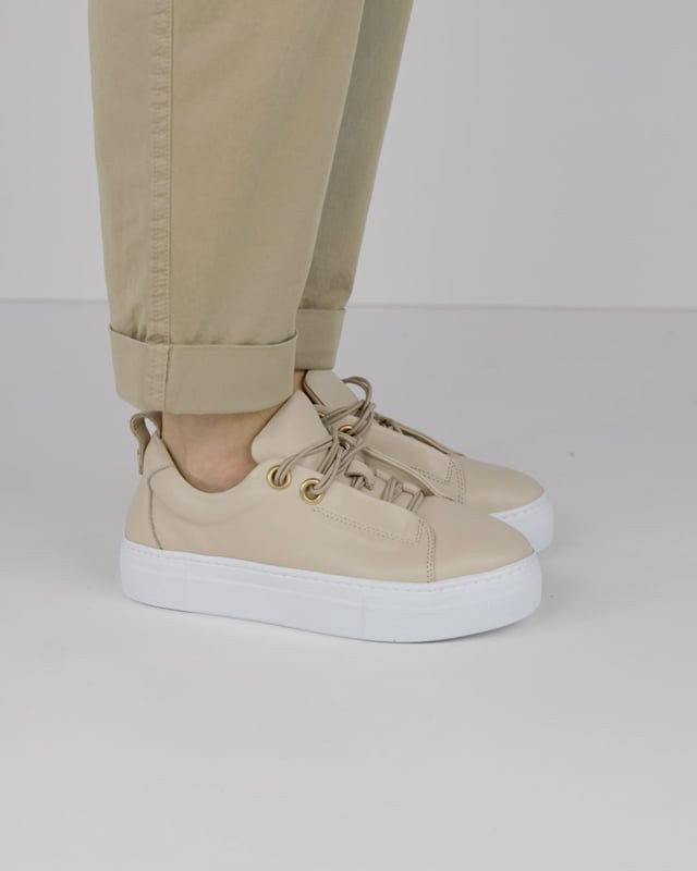 Sneakers pelle beige