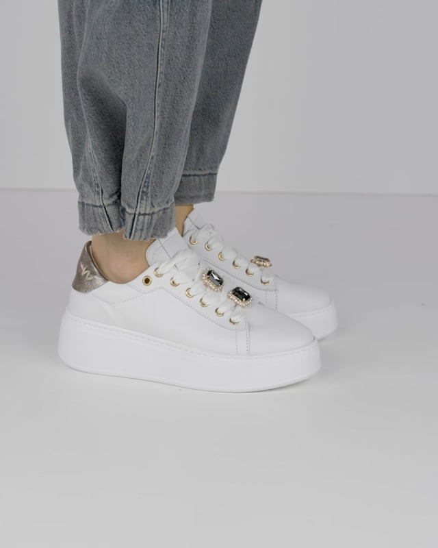 Sneakers pelle bianco