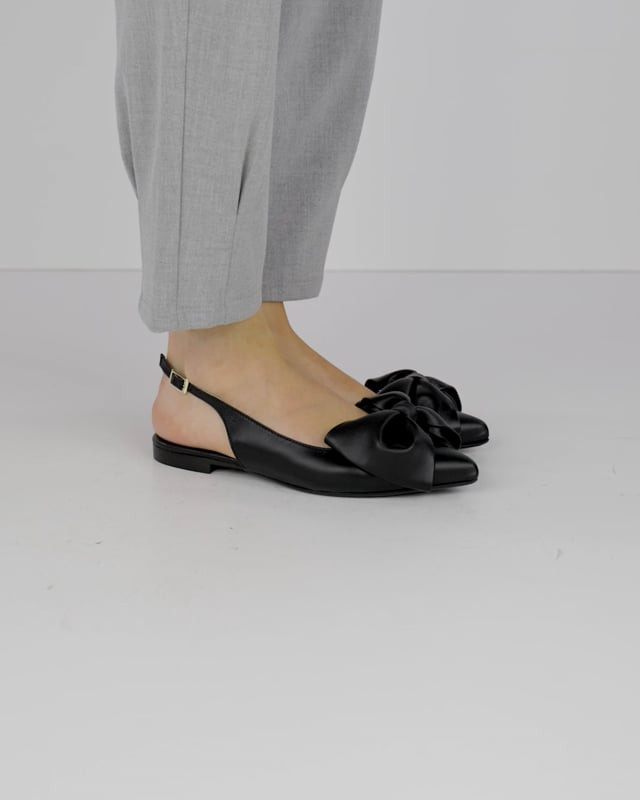 Ballerine tacco 1cm pelle nero