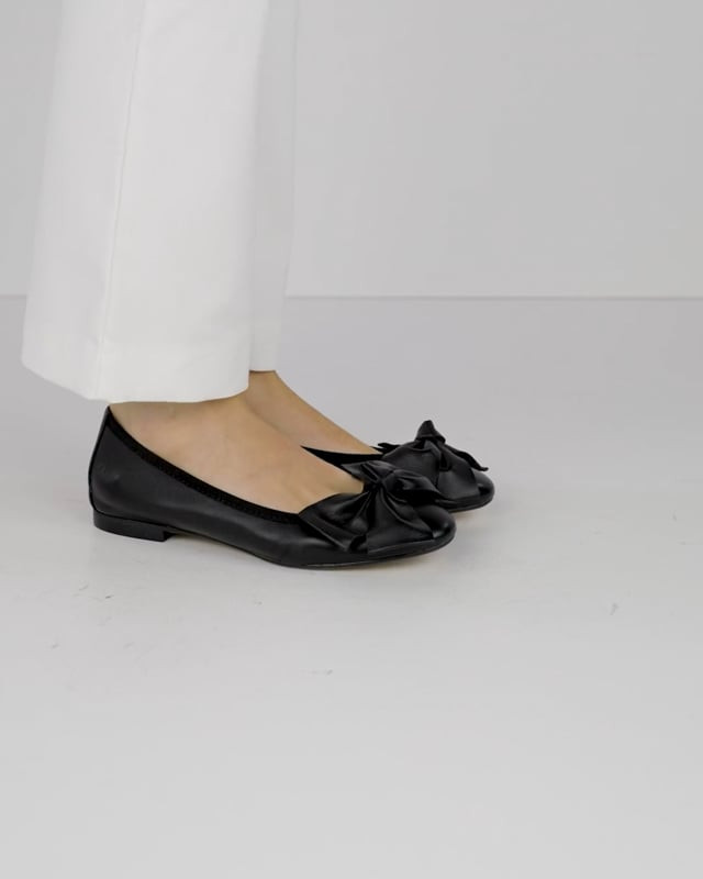 Ballerine tacco 1cm pelle nero