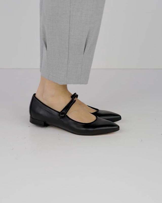 Ballerine tacco 1cm pelle nero