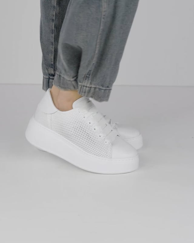 Sneakers pelle bianco