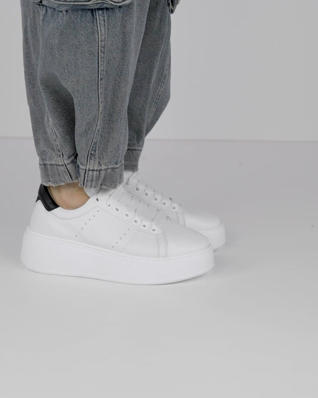 Sneakers pelle bianco