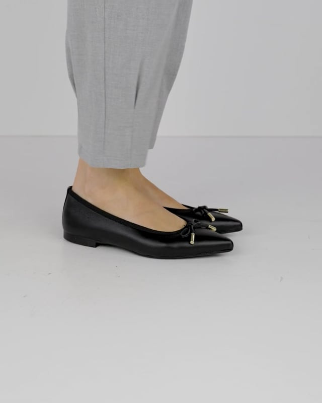 Ballerine tacco 1cm pelle nero