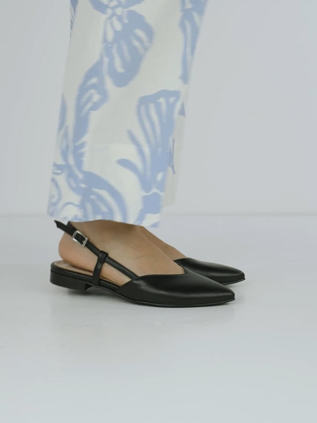 Ballerine tacco 1cm pelle nero