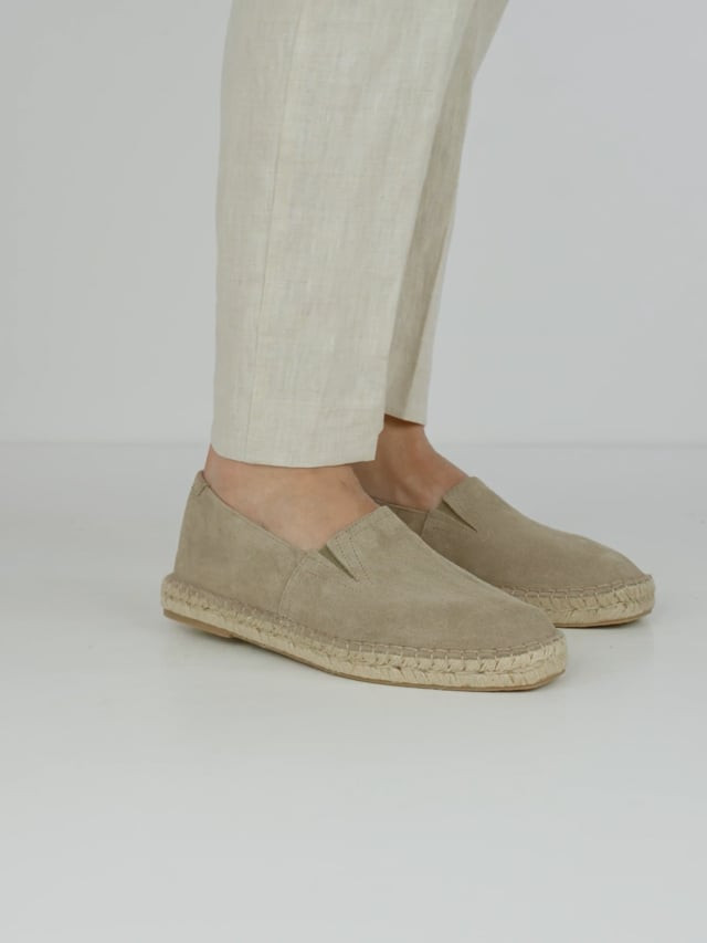 Mocassini camoscio beige