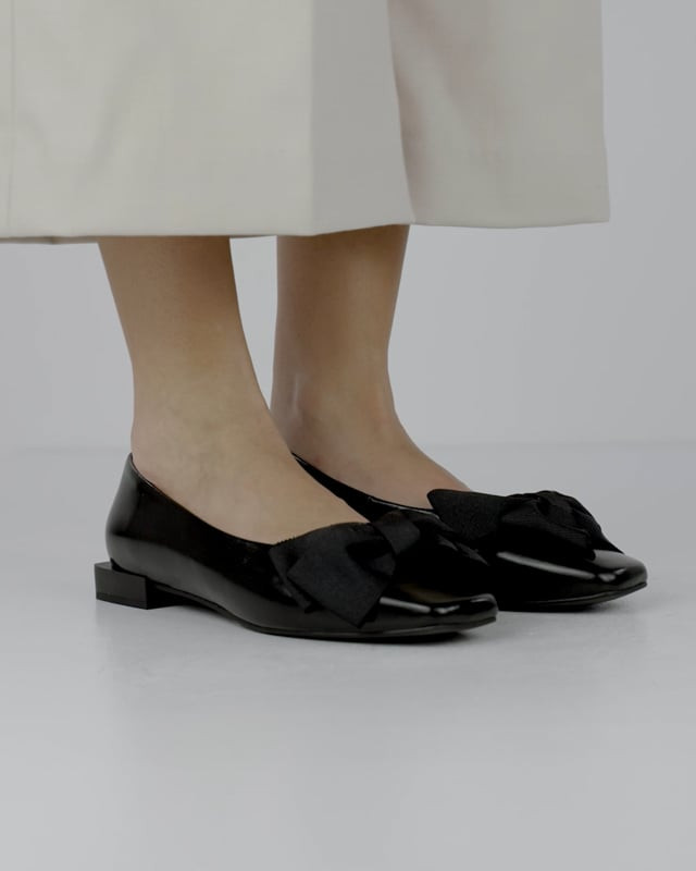 Ballerine tacco 1cm pelle nero