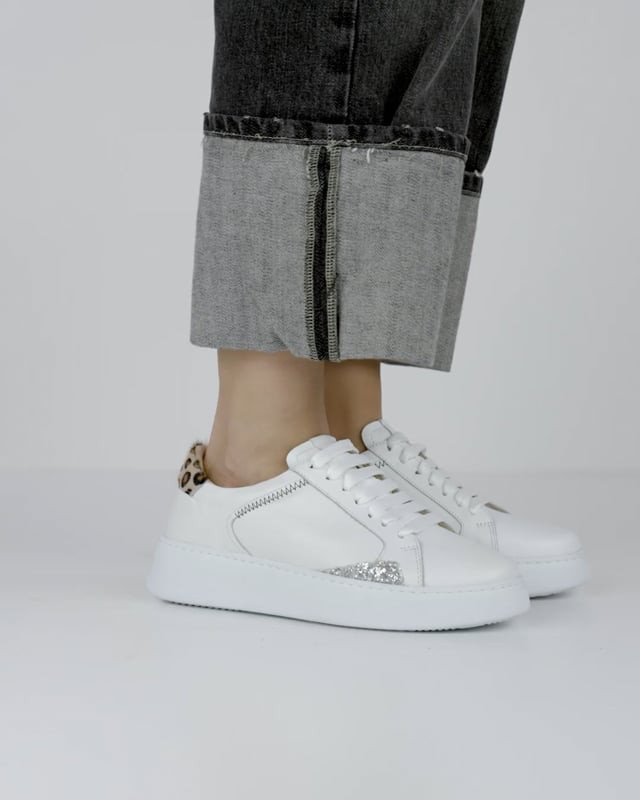 Sneakers pelle bianco