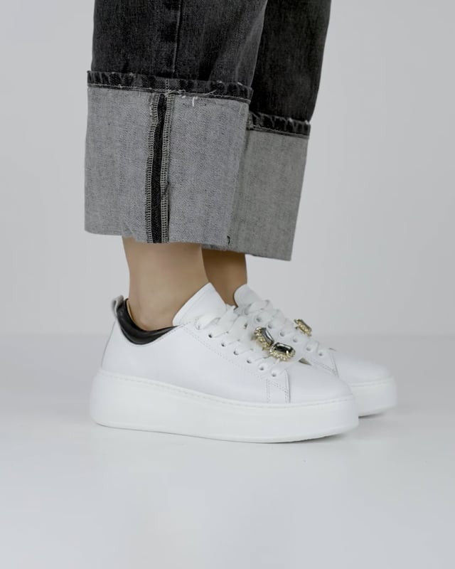 Sneakers pelle bianco