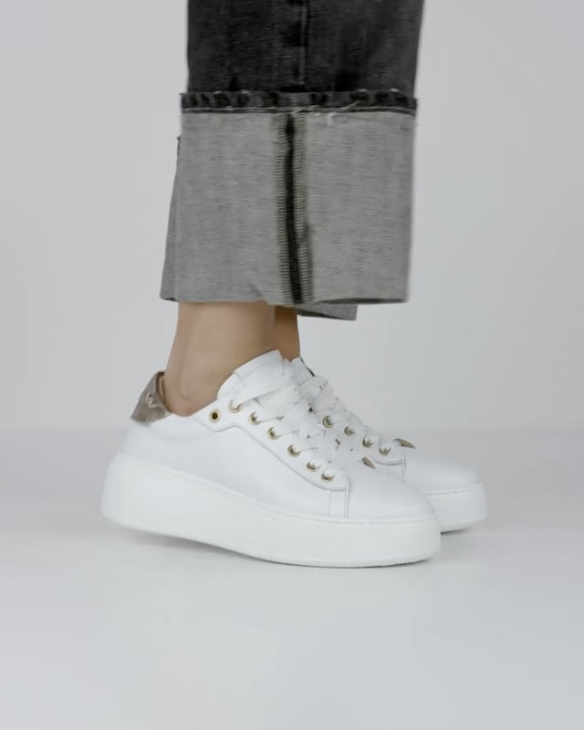 Sneakers pelle bianco