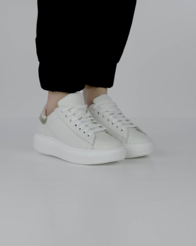 Sneakers pelle bianco