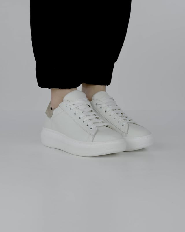 Sneakers pelle bianco