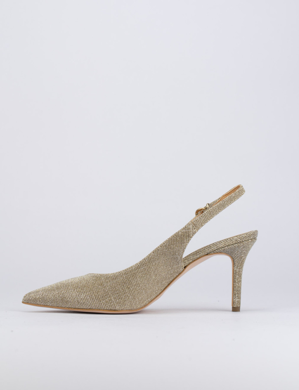 Pumps heel 5 cm gold leather