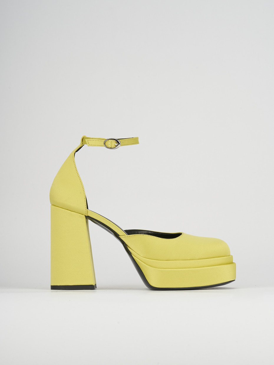 Décolleté e slingback tacco 11cm raso verde