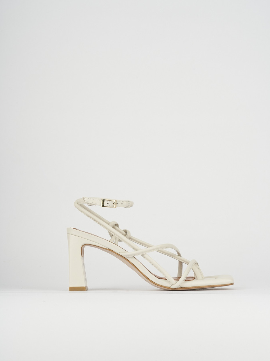 Sandali tacco 8cm pelle beige