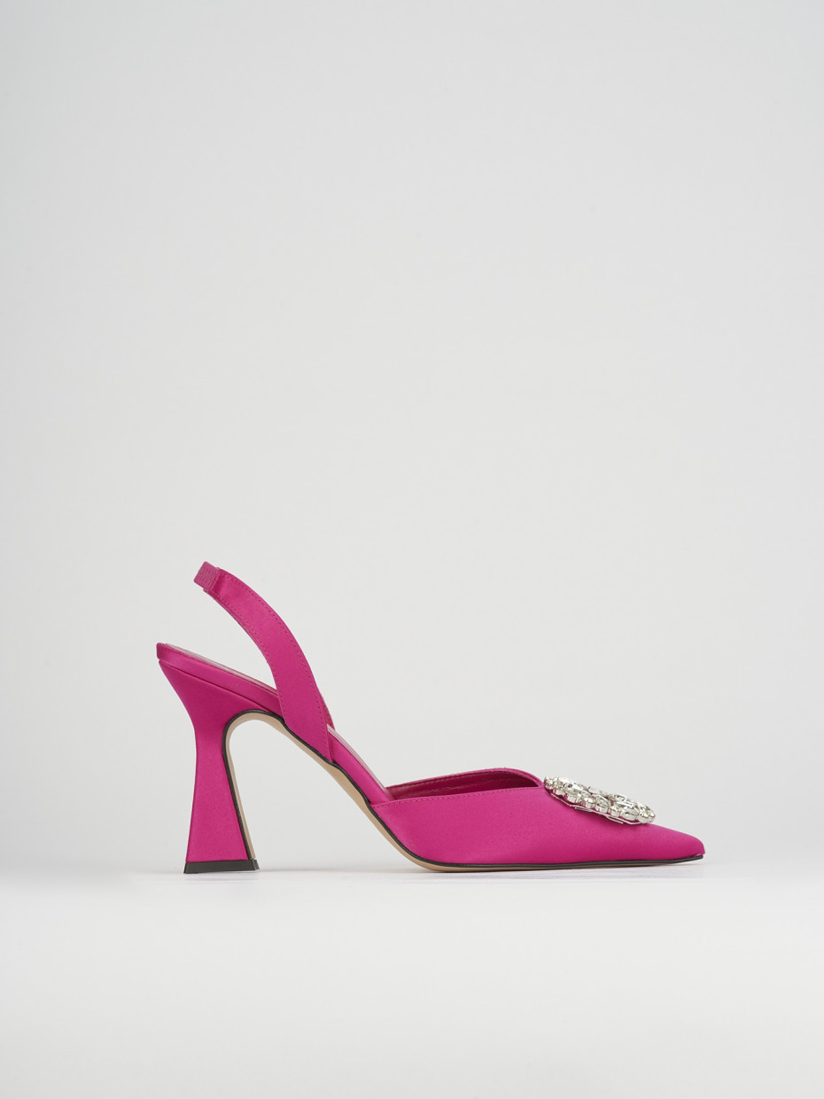 Slingback decoltè tacco 9 cm rosa pelle