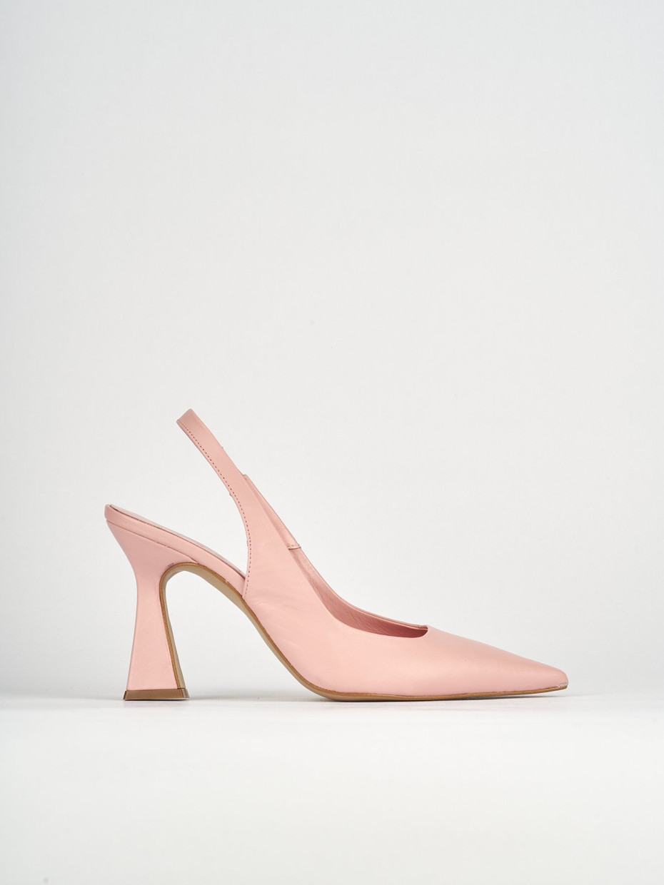 Pumps heel 9 cm pink leather