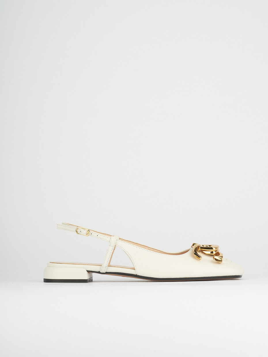 Ballerine tacco 1cm pelle beige