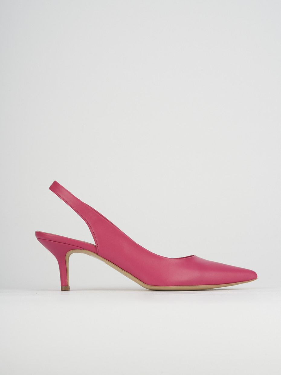 Pumps heel 5 cm pink leather