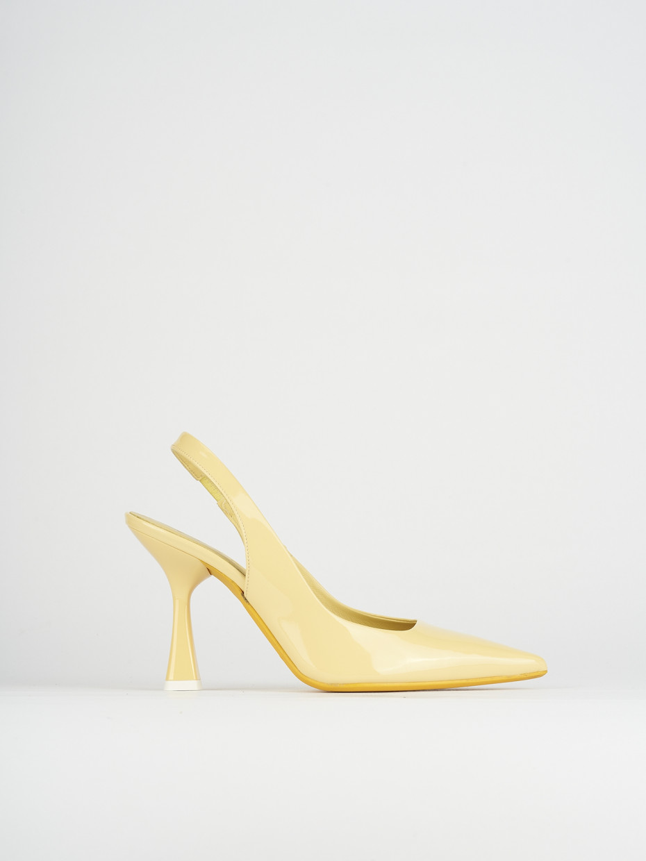 Pumps heel 9 cm yellow varnish