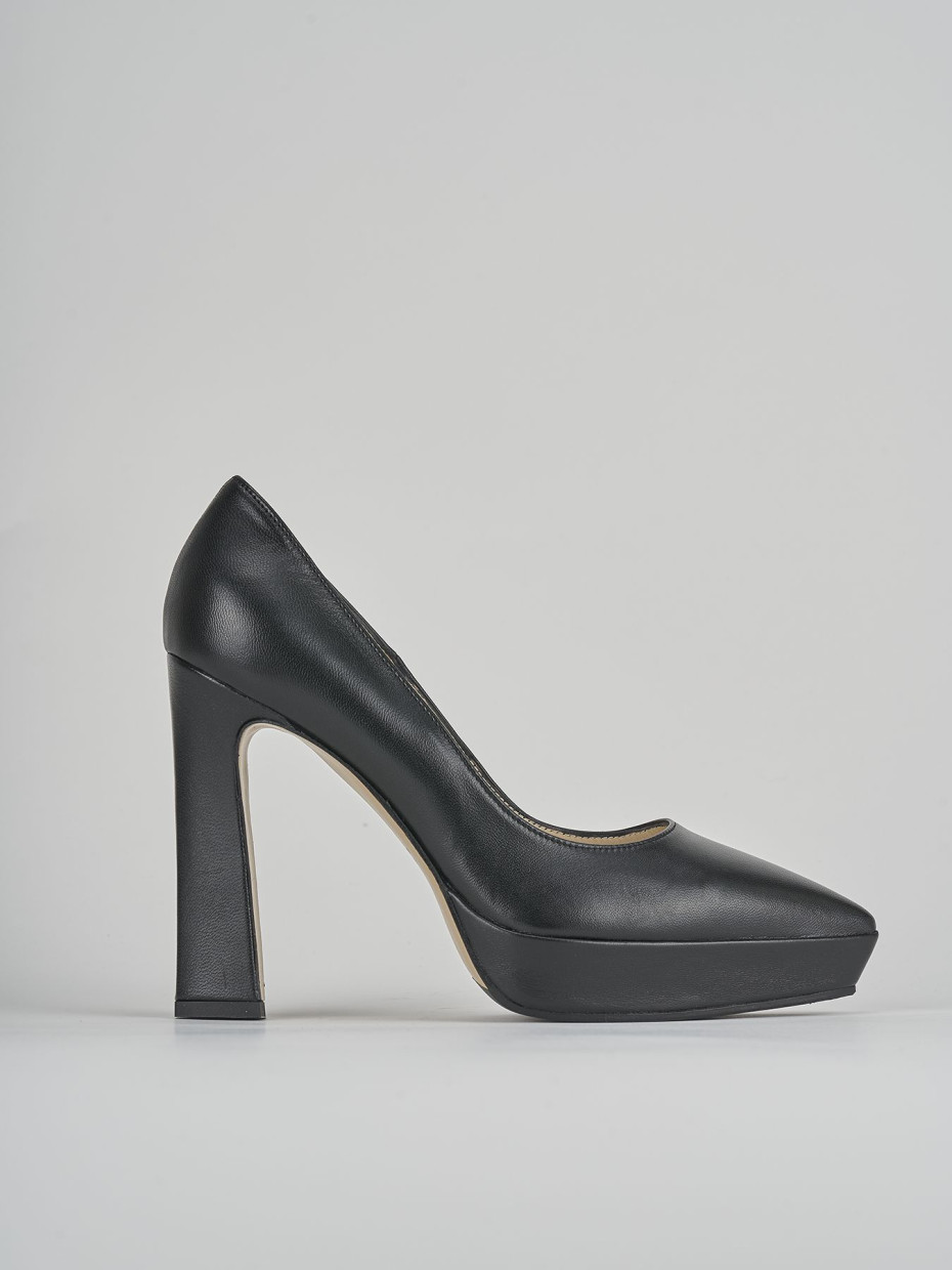 Décolleté e slingback tacco 11cm pelle nero