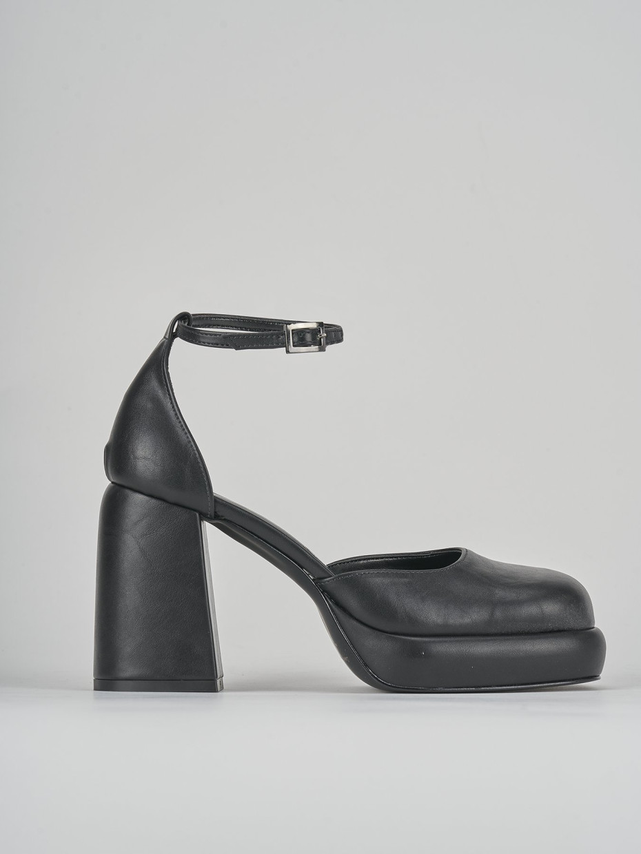 Décolleté e slingback tacco 11cm pelle nero