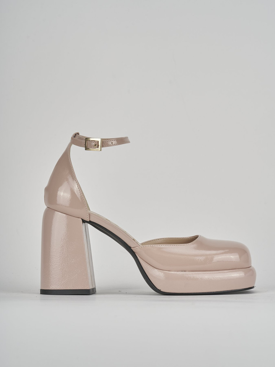 Décolleté e slingback tacco 11cm vernice rosa