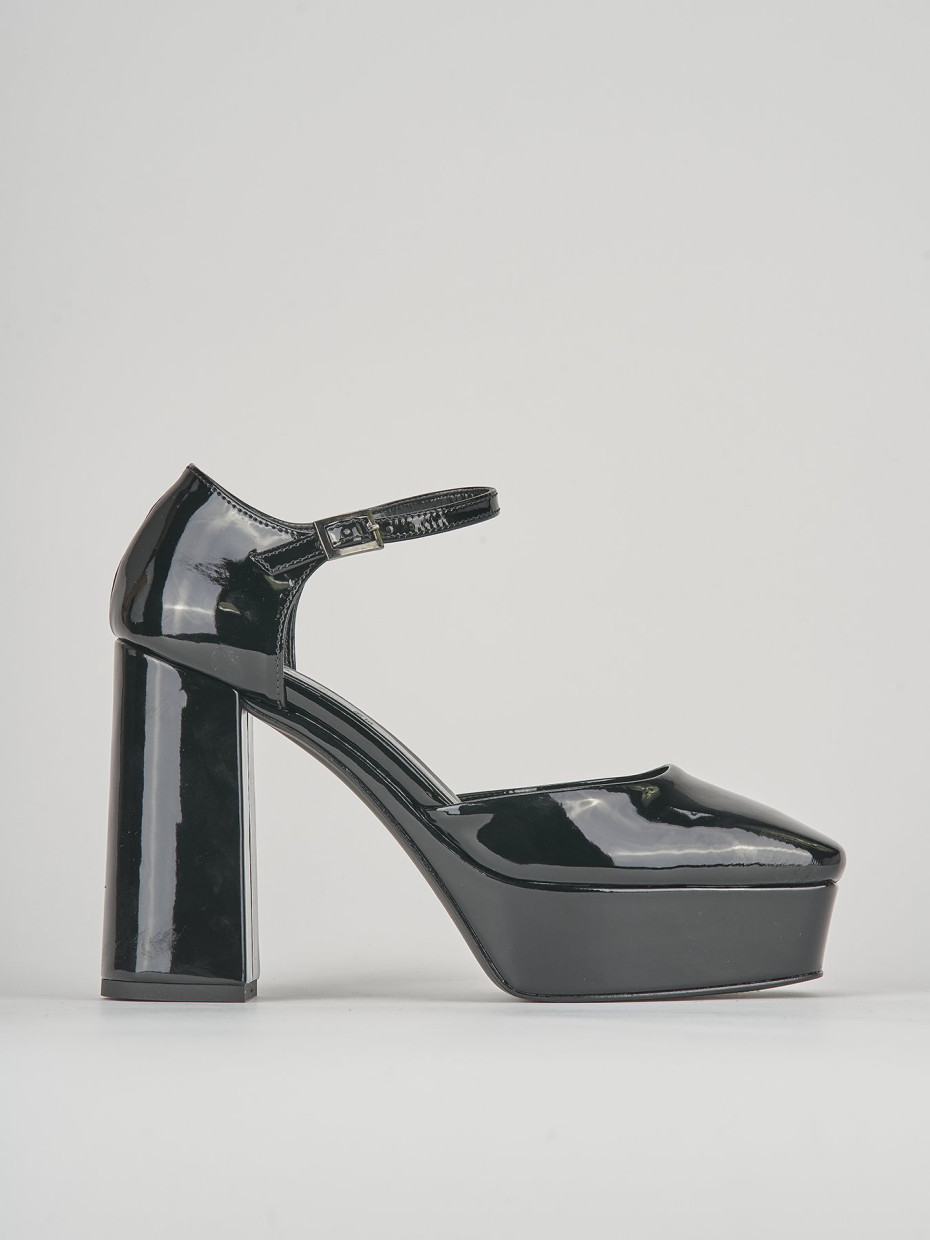 Décolleté e slingback tacco 10cm pelle nero