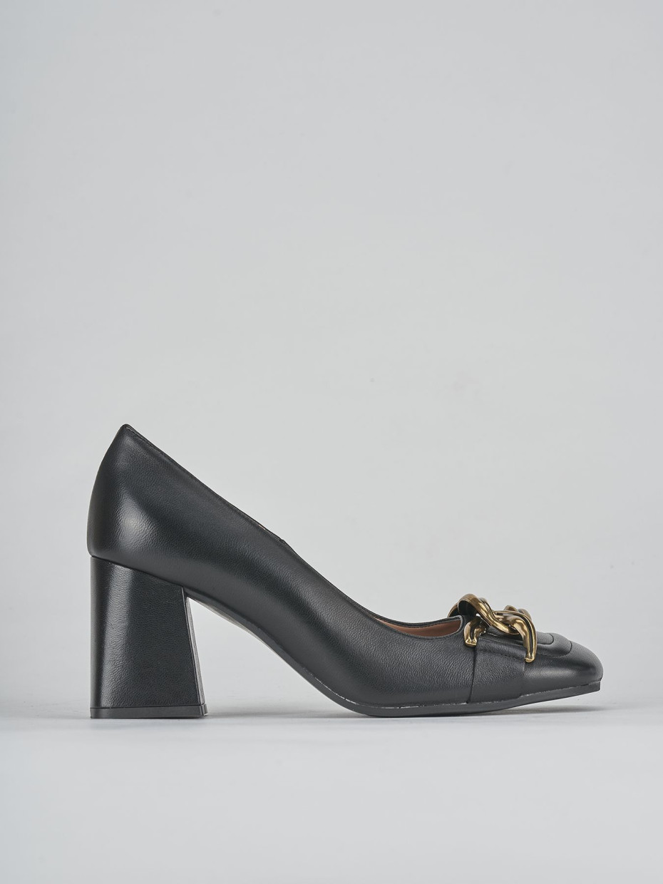 Pumps heel 8 cm black leather