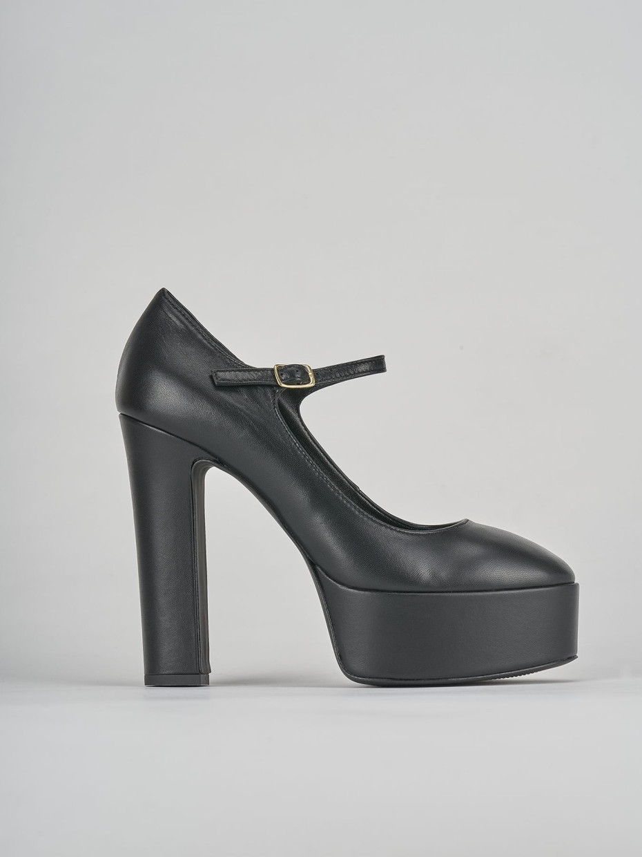 Décolleté e slingback tacco 13cm pelle nero