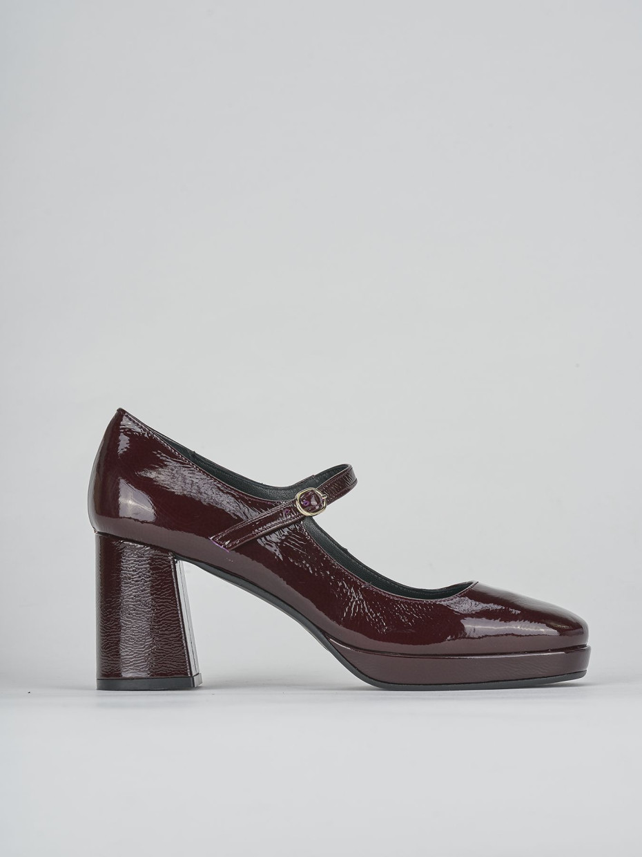 Décolleté e slingback tacco 8cm pelle bordo'