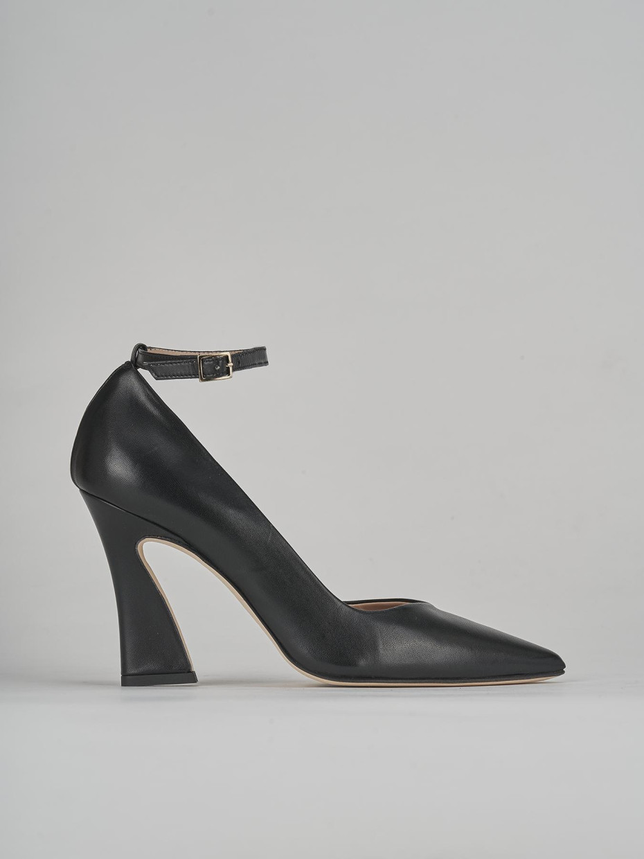 Décolleté e slingback tacco 9cm pelle nero