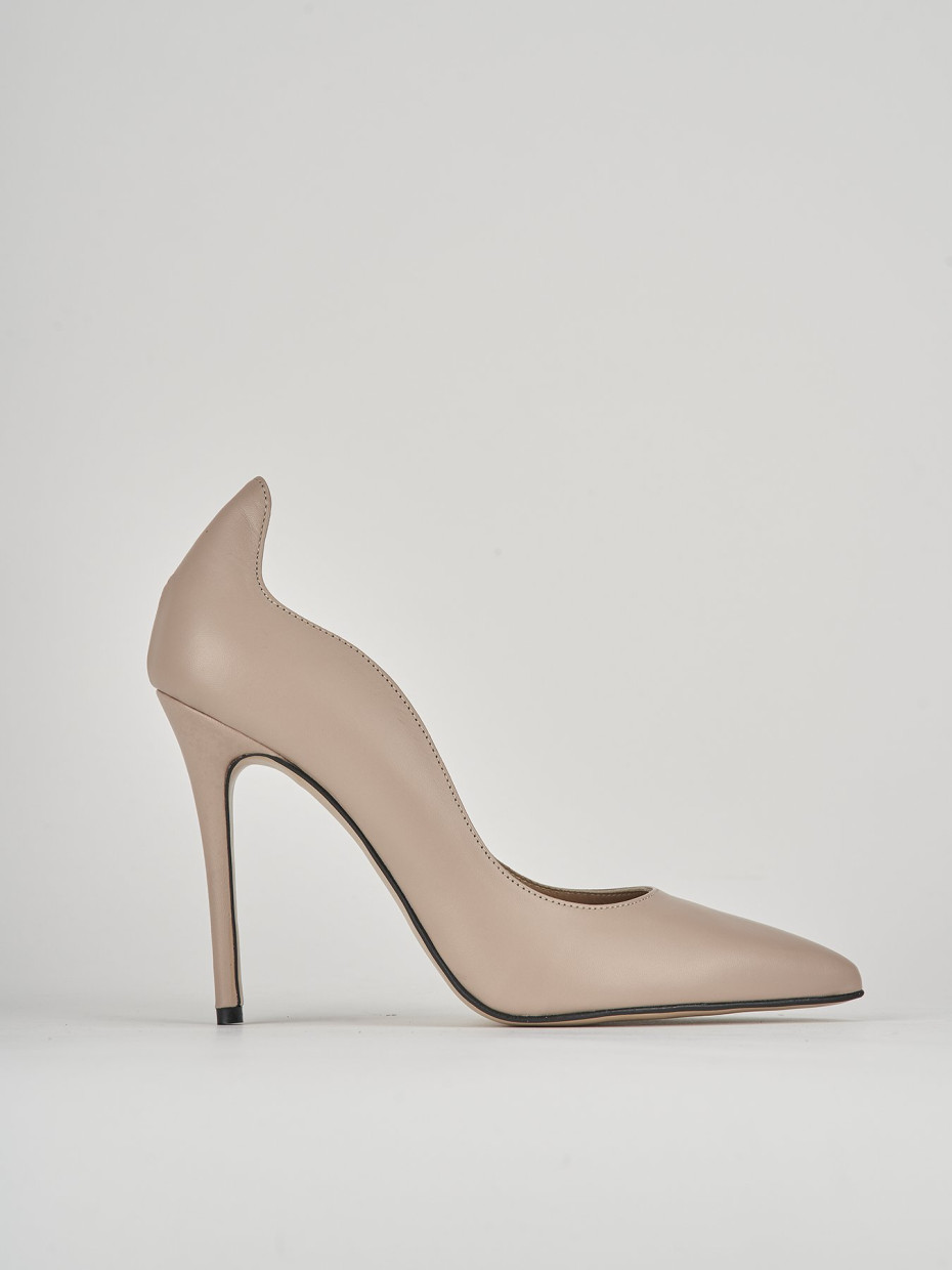 Décolleté e slingback tacco 10cm pelle rosa